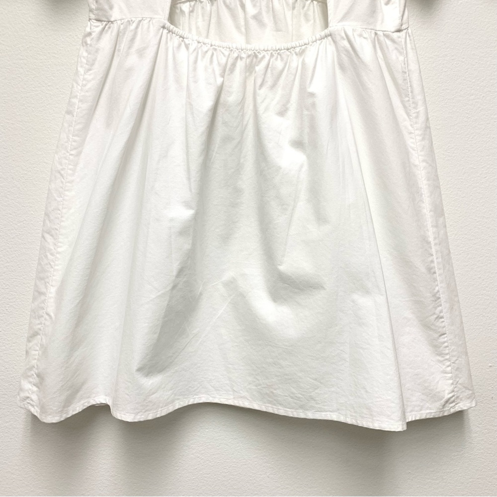 Aritzia Sunday Best Saida Babydoll Mini Dress Size Medium Puff Sleeve Open Back - Picture 9 of 12